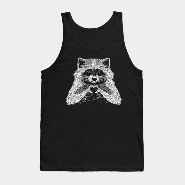 Love Raccoon Tank Top by barmalisiRTB